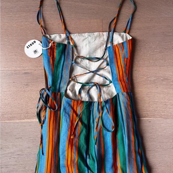 Staud Striped Maxi Dress with Slit - Picture 9 of 13